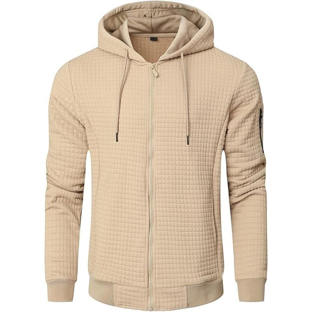 Mens Lightweight Hoodie Full Zip Sweatshirt Casual Jacket Coat size small
